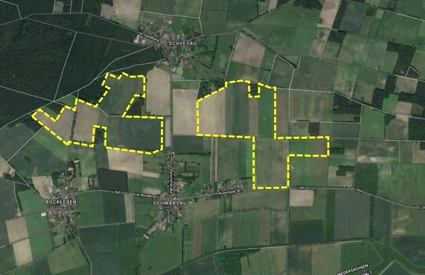 Lageplan Schmarsau Solarpark- und Batteriespeicher-Projekt