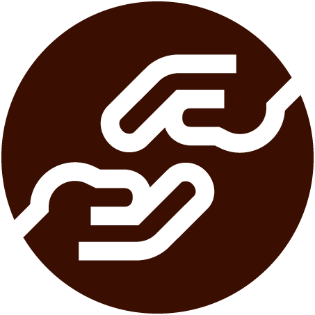 Icon Menschen zusammen an einem Tisch