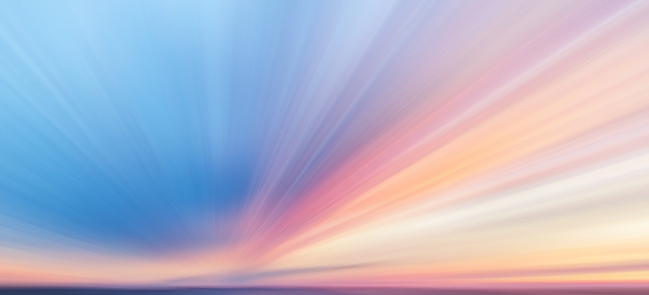 Abstraktes Bild von einem Sonnenuntergang