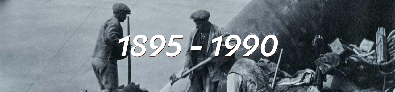 Historisches Bild zweier Statkraft-Mitarbeiter bei der Arbeit mit Werkzeug im 19. Jahrhundert